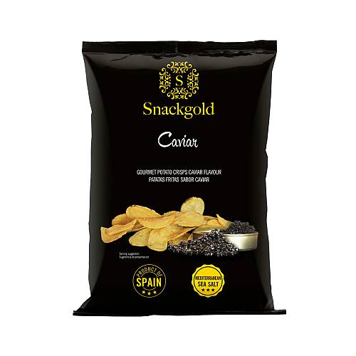 Snackgold Πατατάκια με Γεύση Μαύρου Χαβιαριού (Caviar) 125γρ.